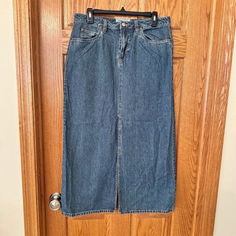 Old Navy Skirt Womens Size 10 Medium Blue Denim Midi Straight Pencil